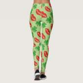 Ik ben Irish Lips Shamrock St. Patrick's Day Leggings (Achterkant)