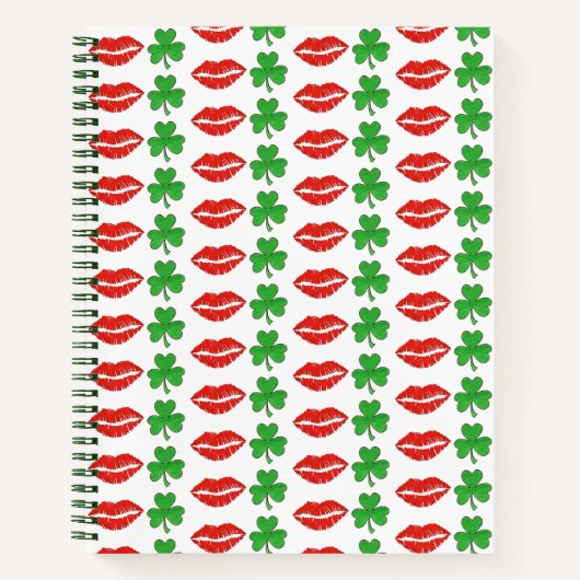 Ik ben Irish Lips Shamrock St. Patrick's Day Notitieboek (Voorkant)