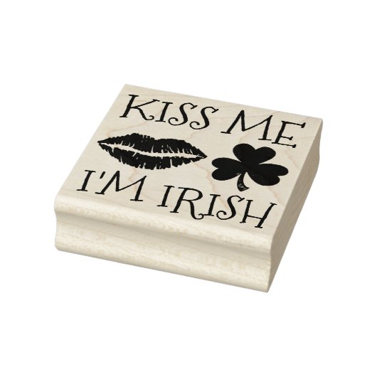 Ik ben Irish Lips Shamrock St. Patrick's Day Rubberstempel (Stempel)
