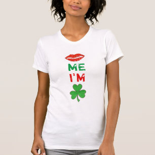 Ik ben Irish Lips Shamrock St. Patrick's Day T-shirt