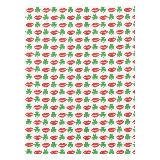 Ik ben Irish Lips Shamrock St. Patrick's Day Tafelkleed (Voorkant)