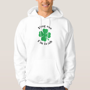 Ik ben Irish Lucky Four Leaf Clover Hoodie