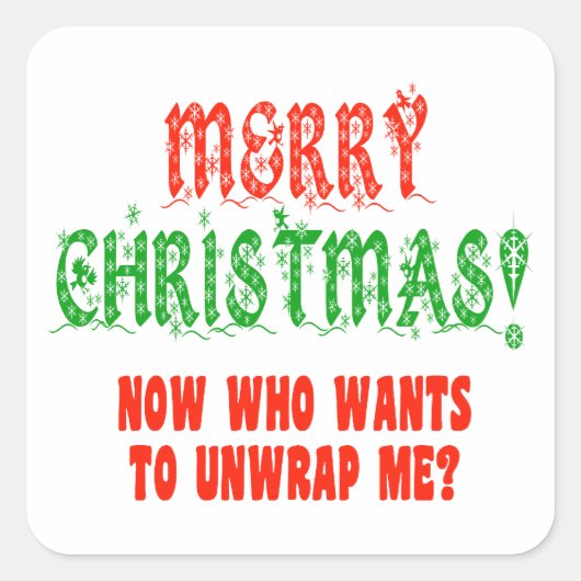 Ik ben je Cadeau Vierkante Sticker (Voorkant)