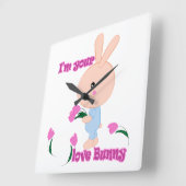 Ik ben je favoriete Bunny Vierkante Klok (Hoek)