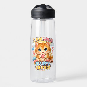 Ik Ben Je Fluffy Vriend – Cute Kitten Cartoon Desi Waterfles