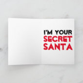 Ik ben je geheime kerstkerstfeest feestdag feestdagen kaart (Binnen)