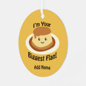 Ik ben je grootste Flan. Metalen Ornament (Voorkant links)