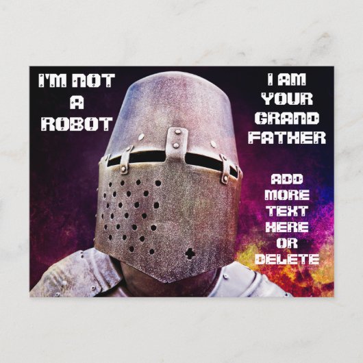 IK BEN JE GROOTVADER grappig aanpasbaar Briefkaart (Voorkant)