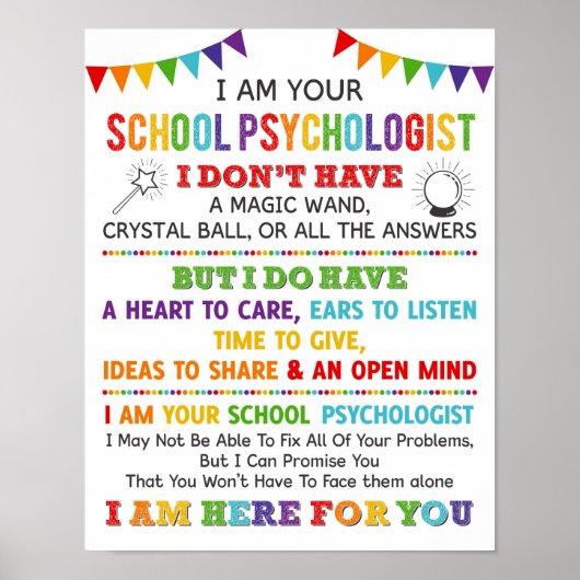 Ik ben je schoolpsycholoog Poster (Voorkant)