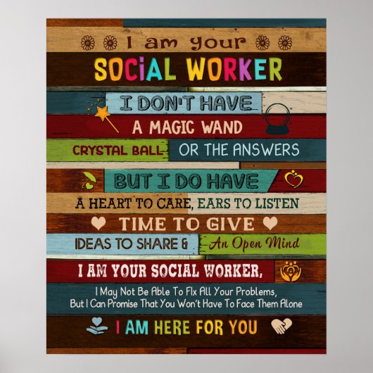 Ik ben je sociale Inspirerend Poster (Voorkant)