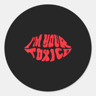 Ik ben je Tóxico Grappige Toxische Bae Koppel Rela Ronde Sticker