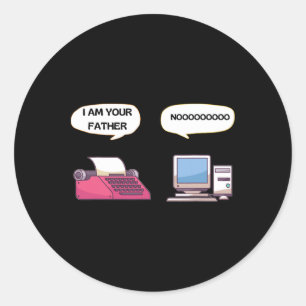 Ik Ben Je Vader Computer Grappige Gamer Geek Nerd Ronde Sticker