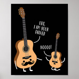 Ik ben je vader en Shirt Ukulele Guitar Poster