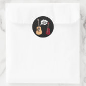 Ik ben je vader Funny Ukulele Guitar Music Ronde Sticker (Tas)
