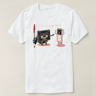 Ik ben je vader, grappig Cassettebandje retro paro T-shirt