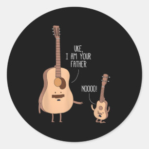 Ik ben je vader Guitar Muziek Ronde Sticker