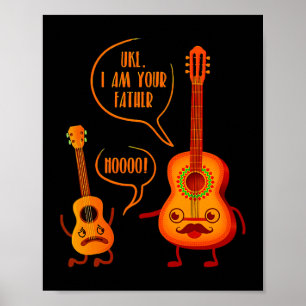 Ik ben je vader Ukulele Guitar Music Poster