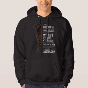 Ik ben je vriend, je partner, je chocolade lab D Hoodie