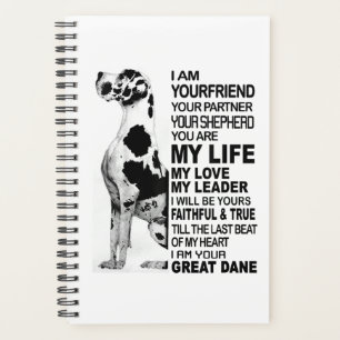 Ik ben je vriend jouw partner jouw hond Grote Dane Planner