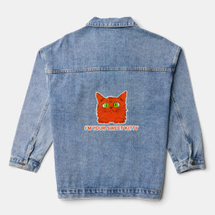 Ik ben je zoete katje - Rode Kat door kunstenaar L Denim Jacket