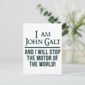 Ik ben John Galt Briefkaart (Staand voorkant)