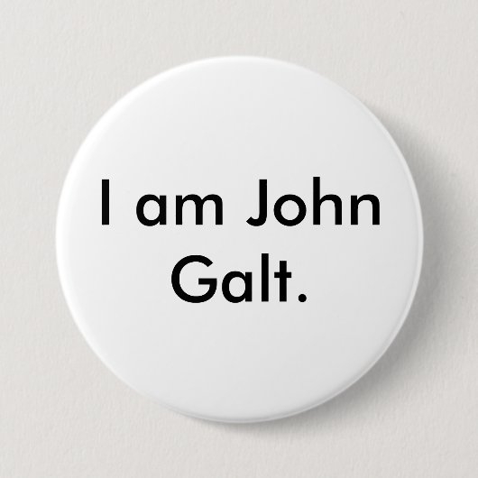 Ik ben John Galt. Ronde Button 7,6 Cm (Voorkant)