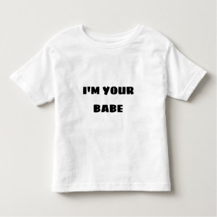IK BEN JOUW BABE-TODDLER'S JERSEY FINE WHITE T-SHI KINDER SHIRTS
