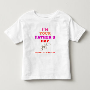 Ik ben jouw Vaderdag cadeau Roze typografie Grappi Kinder Shirts