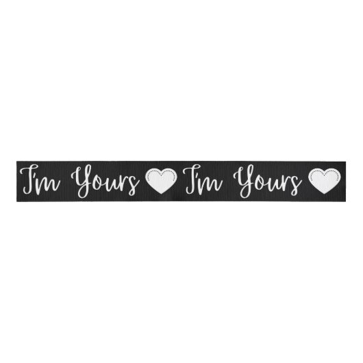 Ik ben jouw witte Valentijnse Grosgrain Ribbon Grosgrain Lint (Voorkant)