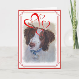 IK BEN JULLIE VALENTIJN STATELY AUBURN SETTER MIX FEESTDAGEN KAART