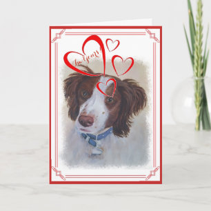 IK BEN JULLIE VALENTIJN STATELY AUBURN SETTER MIX FEESTDAGEN KAART