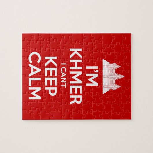 Ik ben Khmer dat ik geen kalm kan houden Legpuzzel (Horizontaal)