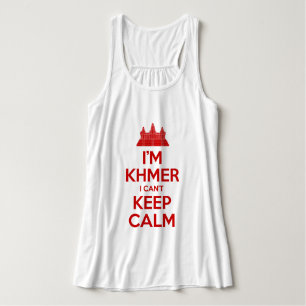 Ik ben Khmer dat ik geen kalm kan houden Tanktop