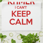 Ik ben Khmer dat ik geen kalm kan houden Theedoek (Gevouwen)