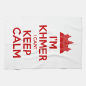 Ik ben Khmer dat ik geen kalm kan houden Theedoek (Horizontaal)