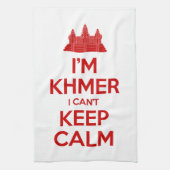 Ik ben Khmer dat ik geen kalm kan houden Theedoek (Verticaal)