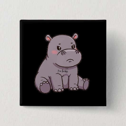 Ik ben kieskeurig vierkante button 5,1 cm (Voorkant)