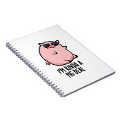 Ik ben Kinda A Pig Deal Funny Animal Pun Notitieboek (Rechterzijde)