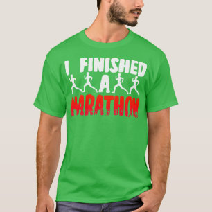 Ik ben klaar met een marathon t-shirt