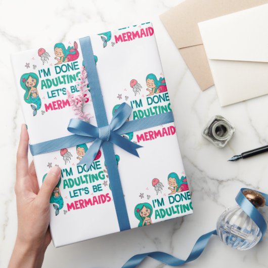 Ik ben klaar met zeemeerminnen cadeaupapier (Geschenken)