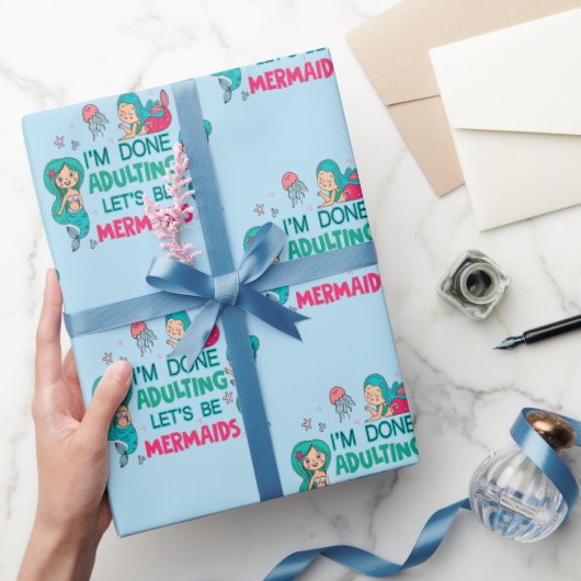 Ik ben klaar met zeemeerminnen cadeaupapier (Geschenken)