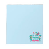 Ik ben klaar met zeemeerminnen notitieblok (Voorkant)