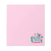 Ik ben klaar met zeemeerminnen notitieblok (Voorkant)