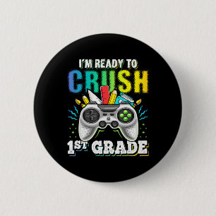 Ik ben klaar om 1e klas CK naar school te verplett Ronde Button 5,7 Cm