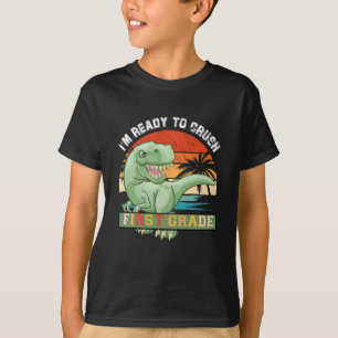 Ik ben klaar om 1e klas dinosaurus T Rex te verple T-shirt