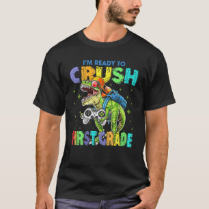 Ik ben klaar om 1st grade Dinosaur Video Game B T-shirt