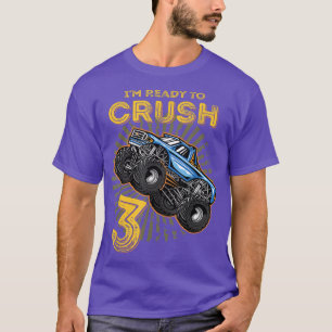 Ik ben klaar om 3 Monster Truck 3 jaar oude dag I T-shirt