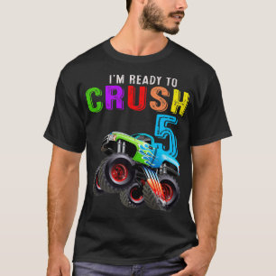 Ik ben klaar om 5 Monster Truck 5th Birthday Gi te T-shirt