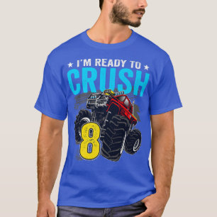 Ik ben klaar om 8 Monster Truck 8th Birthday Bo te T-shirt