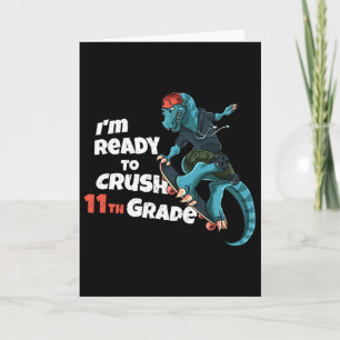 Ik ben klaar om de 11e klas dinosaurus-skateboard kaart